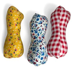 Handmade‎ Floral Neck Bone Pillow Set of 3 – 11"x4"